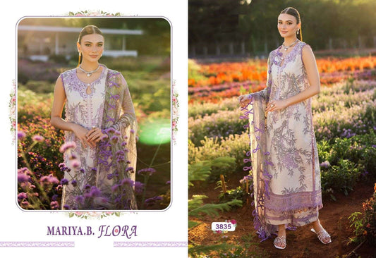 Mariya B Flora Pakistani Designer Exclusive Embroidered Lawn Suit