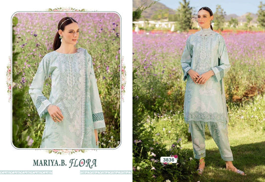 Mariya B Flora Pakistani Designer Exclusive Embroidered Lawn Suit