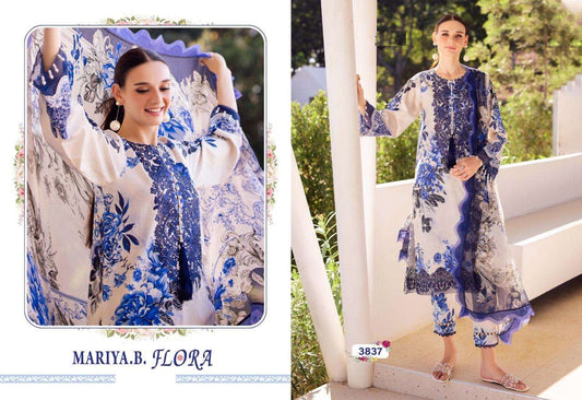 Mariya B Flora Pakistani Designer Exclusive Embroidered Lawn Suit