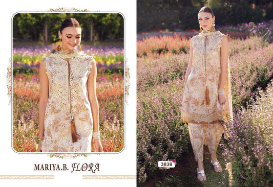 Mariya B Flora Pakistani Designer Exclusive Embroidered Lawn Suit