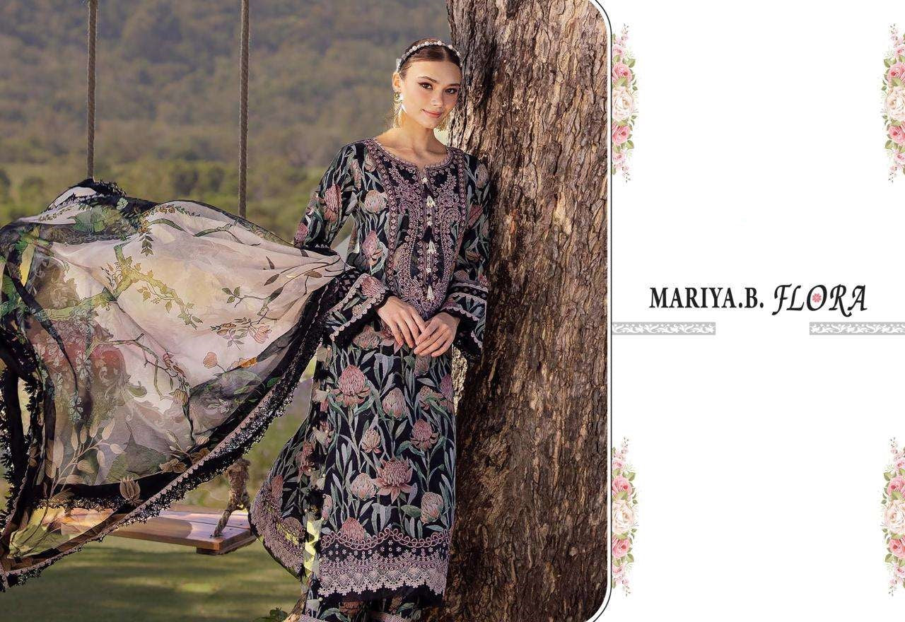 Mariya B Flora Pakistani Designer Exclusive Embroidered Lawn Suit