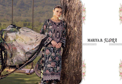 Mariya B Flora Pakistani Designer Exclusive Embroidered Lawn Suit