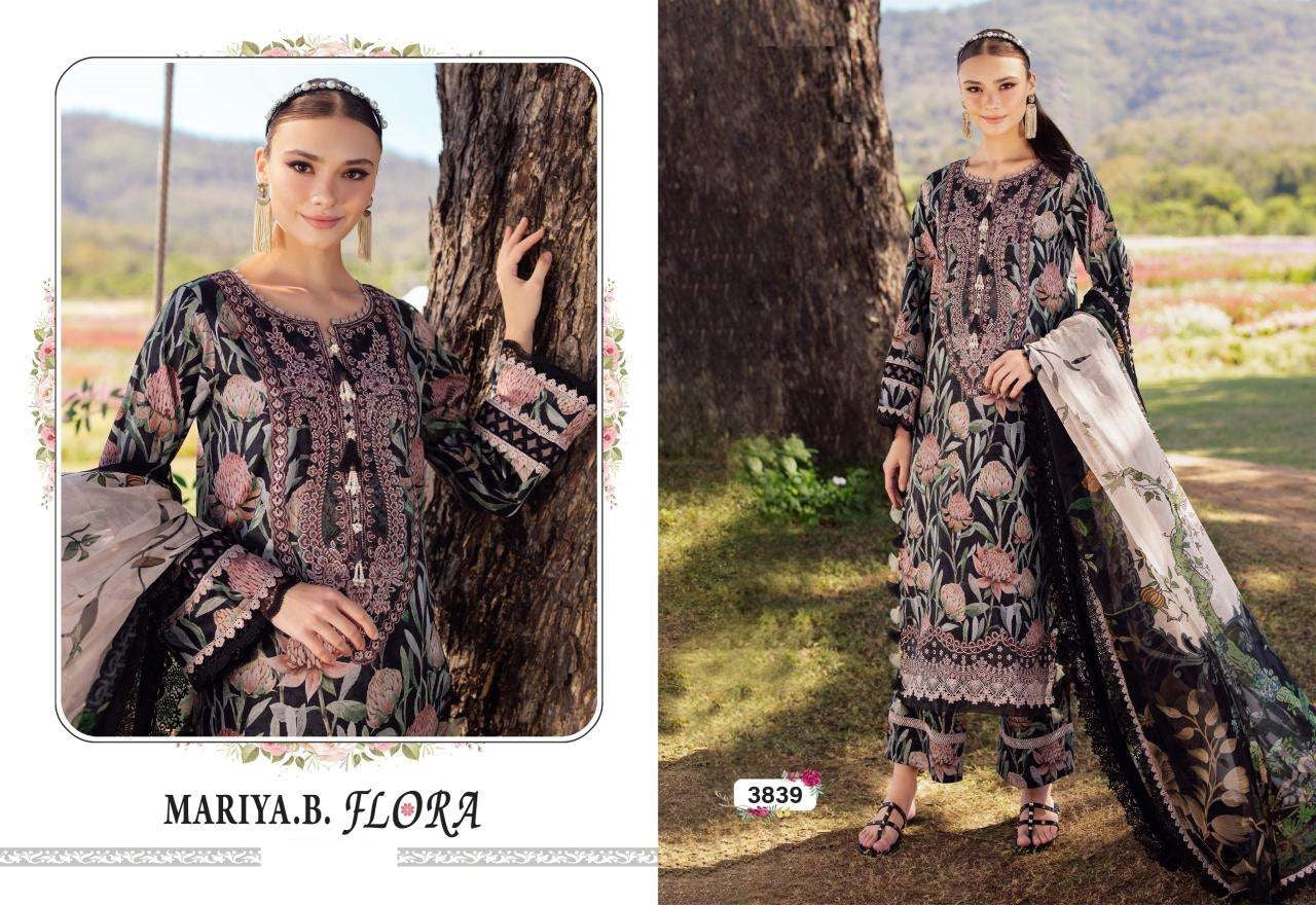 Mariya B Flora Pakistani Designer Exclusive Embroidered Lawn Suit