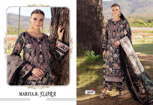 Mariya B Flora Pakistani Designer Exclusive Embroidered Lawn Suit
