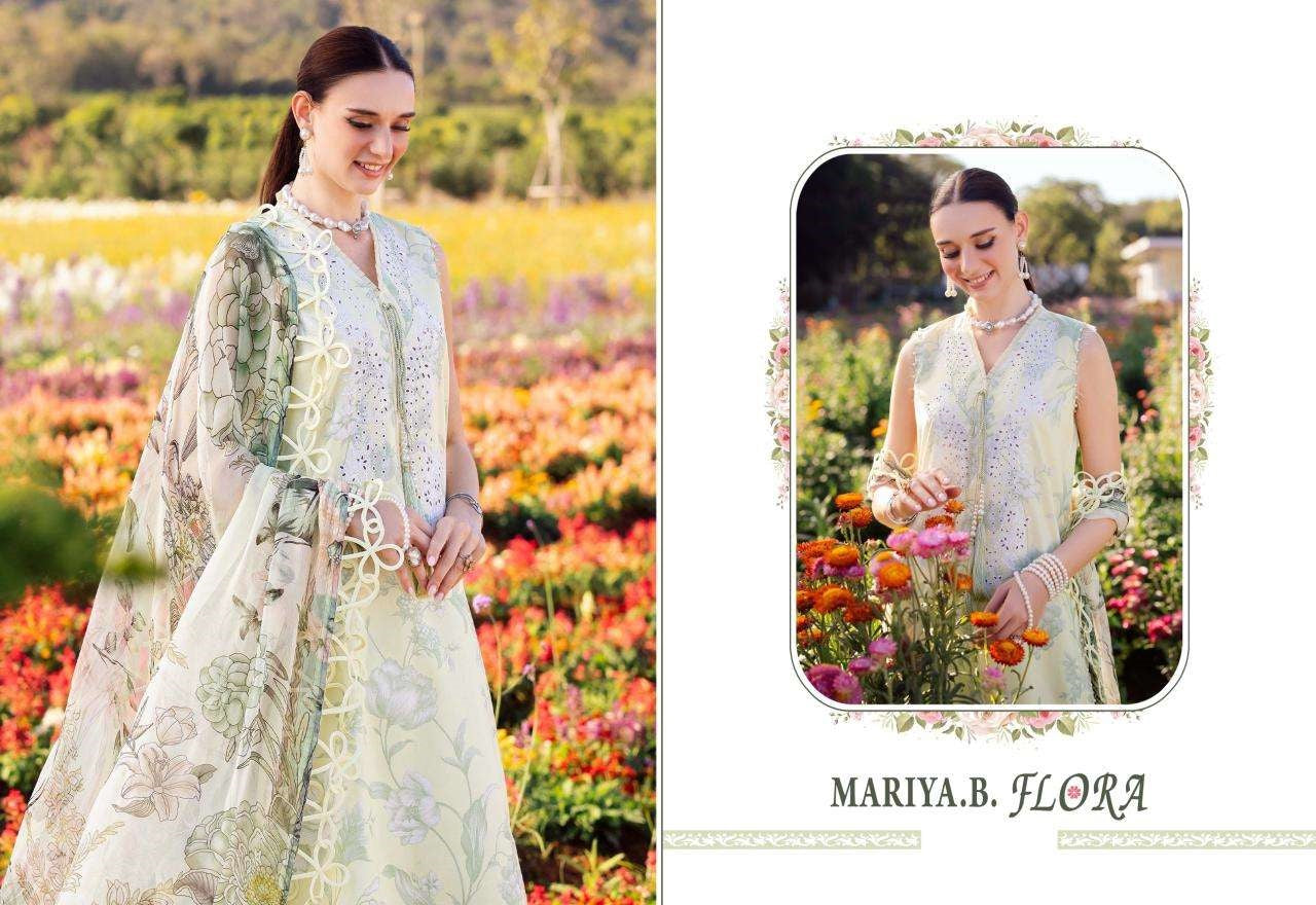 Mariya B Flora Pakistani Designer Exclusive Embroidered Lawn Suit