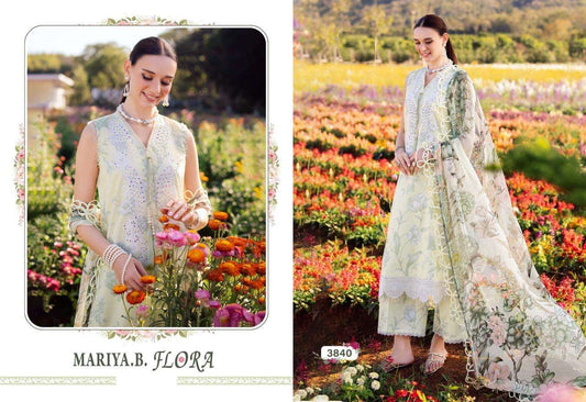 Mariya B Flora Pakistani Designer Exclusive Embroidered Lawn Suit