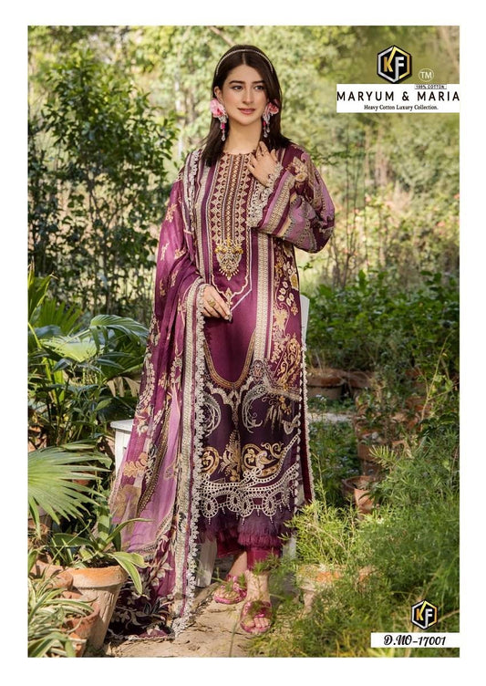 Maryum & Maria Pakistani Designer Pure Lawn Printed Suit