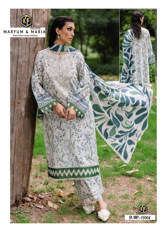 Maryum & Maria Pakistani Designer Pure Lawn Printed Suit