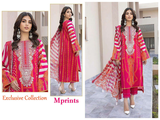 Mprints Pakistani Designer Stylish Hit Embroidered Lawn Suit