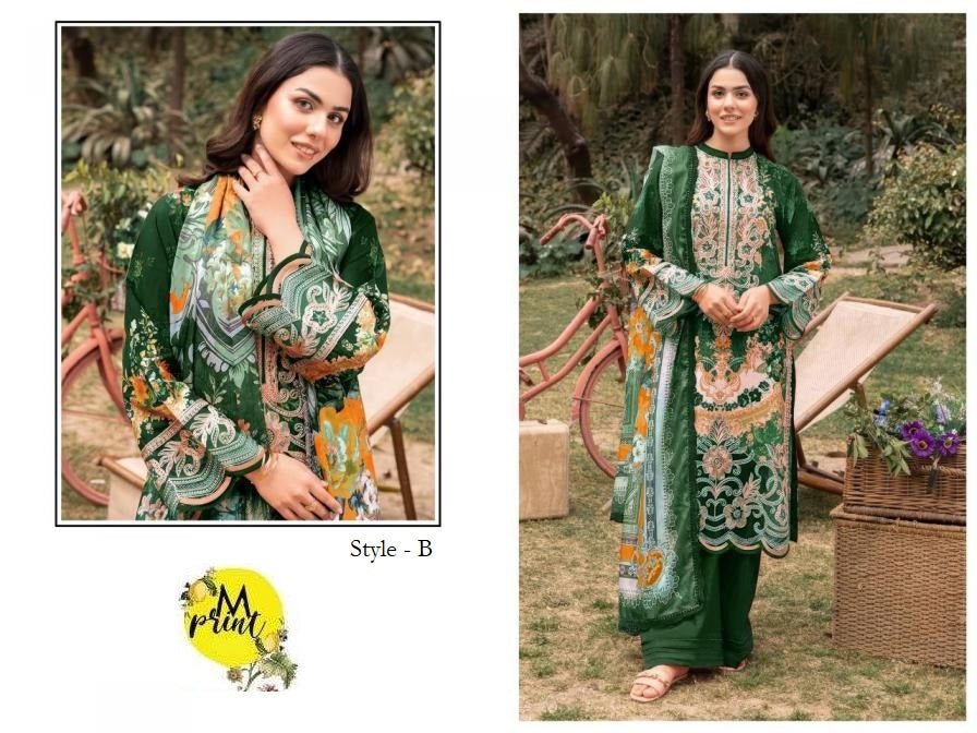 Mprints Pakistani Designer Stylish Embroidered Lawn Suit