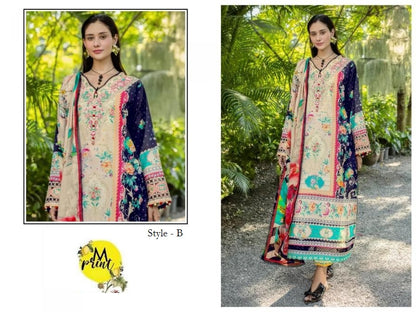 Mprints Pakistani Designer Stylish Embroidered Lawn Suit