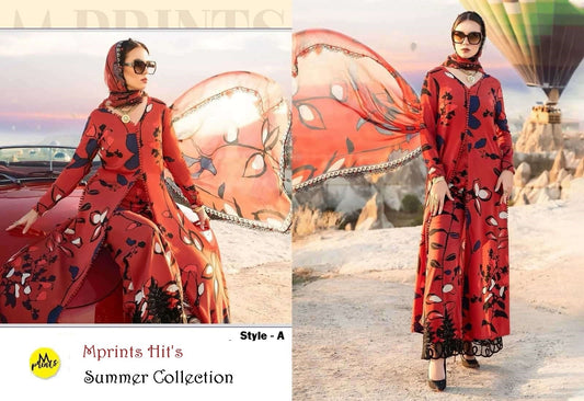 Mprints Pakistani Designer Hit Embroidered Summer Collection Suit