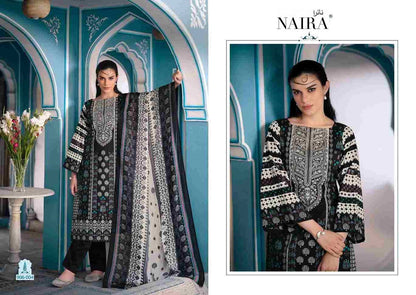 Naira Pakistani Designer Exclusive Pure Cotton Embroidered Suit