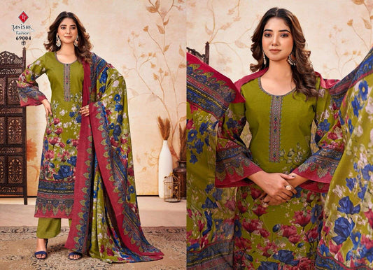 Tanishk Pakistani Designer Pure Cotton Embroidered Shalwar Suit