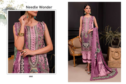 Needle Wonder Pakistani Designer Cotton Embroidered Lawn Suit