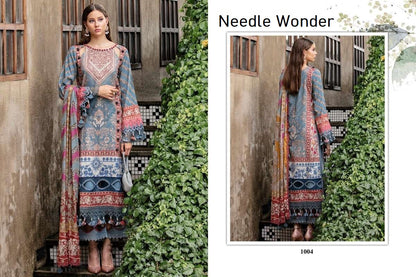 Needle Wonder Pakistani Designer Cotton Embroidered Lawn Suit