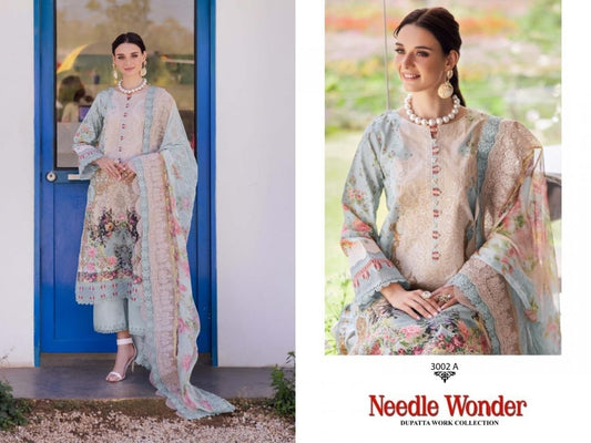 Needle Wonder Pakistani Designer Exclusive Embroidered Lawn Suit