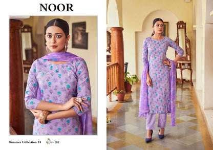 Noor Pakistani Designer Classic Pure Cotton Embroidered Shalwar Suit