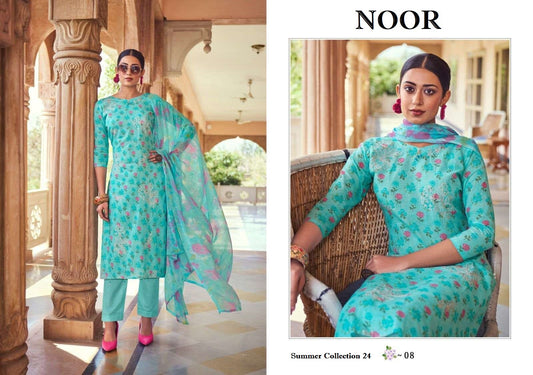 Noor Pakistani Designer Classic Pure Cotton Embroidered Shalwar Suit