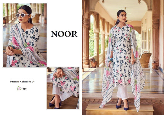 Noor Pakistani Designer Classic Pure Cotton Embroidered Shalwar Suit