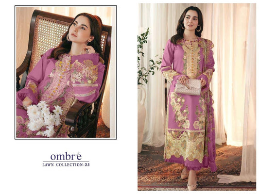 Ombre Pakistani Designer Stylish Super Hit Embroidered Lawn Suit