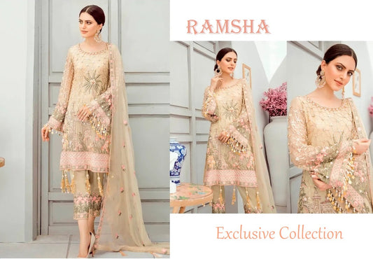 Ramsha Pakistani Designer Hit Wedding Party Wear Suit