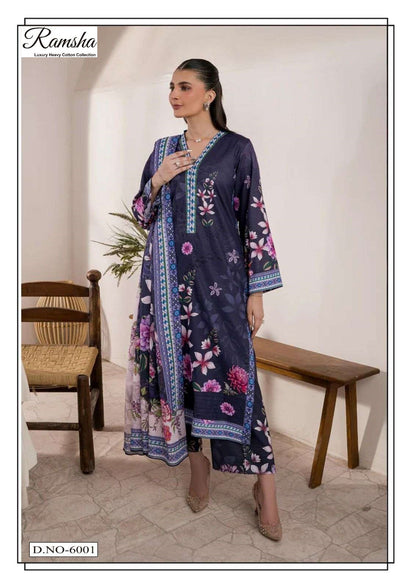 Ramsha Pakistani Designer Pure Lawn Cotton Printed Suit - AliShaif