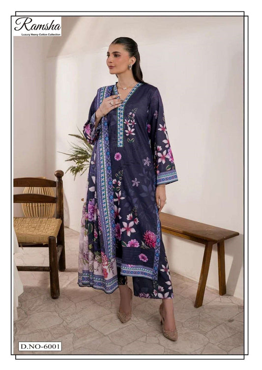 Ramsha Pakistani Designer Pure Lawn Cotton Printed Suit - AliShaif