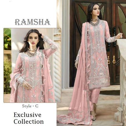 Ramsha Pakistani Designer Super Hit Wedding Party Wear Suit