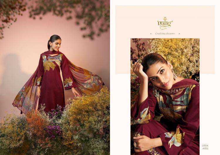 Rang Pakistani Designer Hit Silk Cotton Digital Print Embroidered Suit