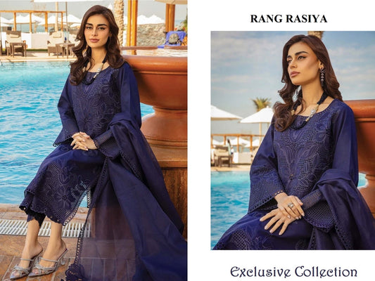 Rang Rasiya Pakistani Designer Luxury Hit Pure Cotton Lawn Suit