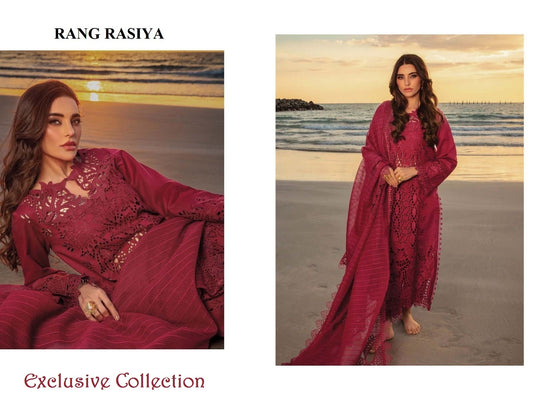 Rang Rasiya Pakistani Designer Luxury Hit Pure Cotton Lawn Suit