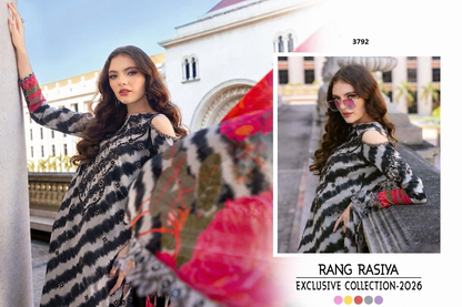 Rang Rasiya Pakistani Designer Embroidered Pure Cotton Lawn Suit