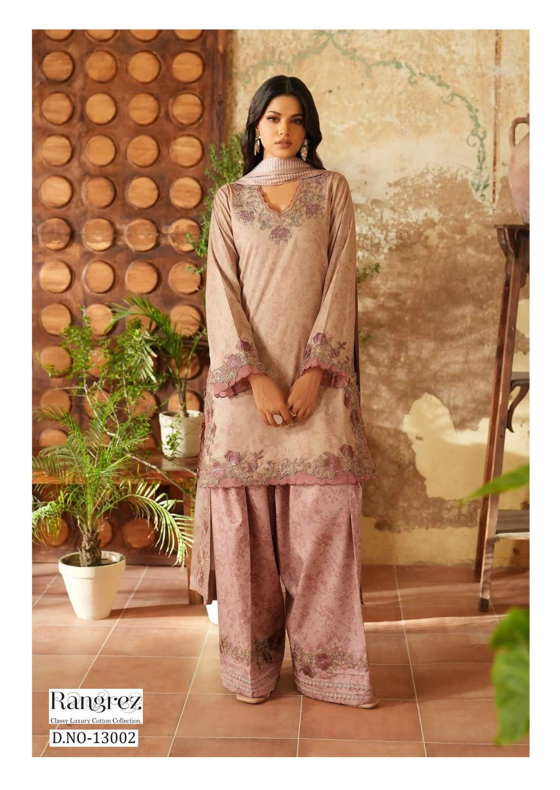 Rangrez Pakistani Designer Pure Cotton Printed Shalwar Suit