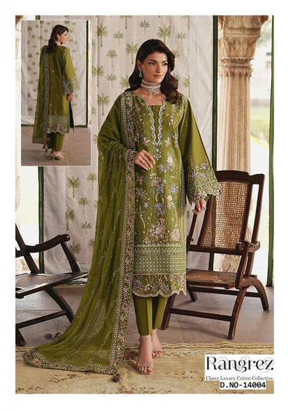 Rangrez Pakistani Designer Pure Cotton Printed Shalwar Suit