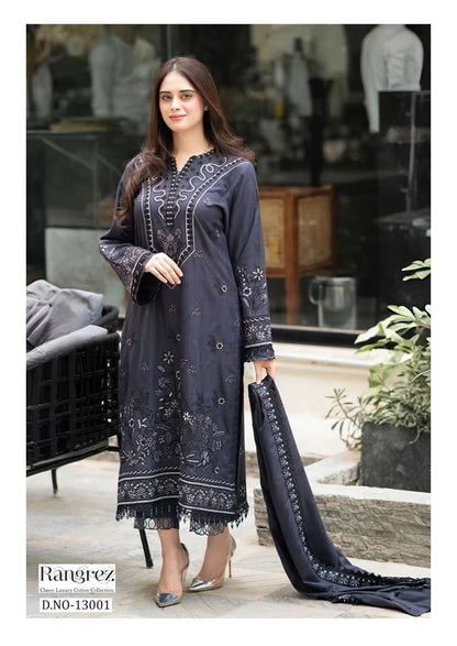 Rangrez Pakistani Designer Pure Cotton Printed Shalwar Suit