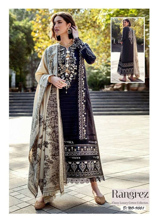 Rangrez Pakistani Designer Pure Lawn Cotton Printed Suit