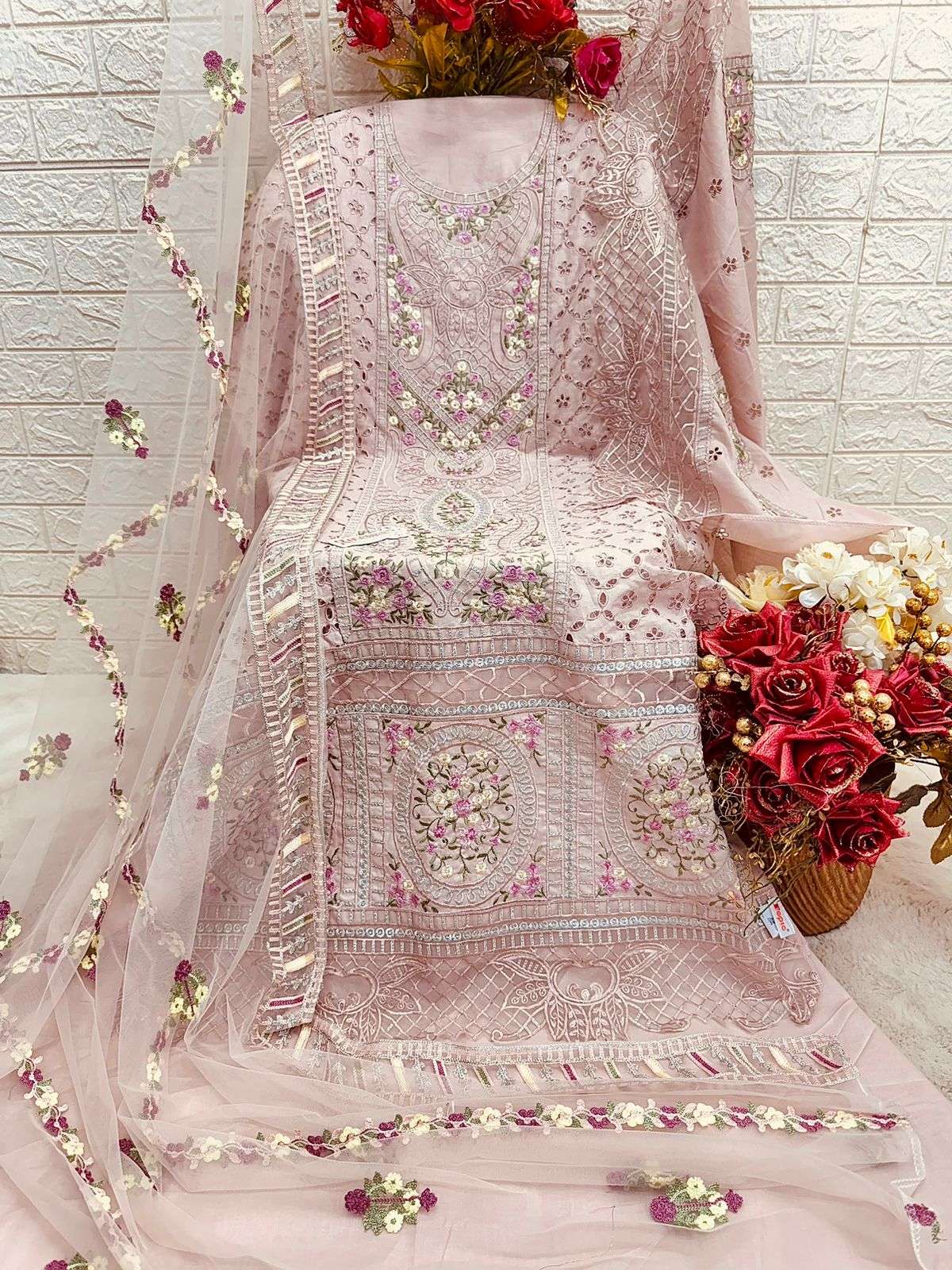 Rosemeen Pakistani Designer Luxury Hit Cotton Embroidered Suit