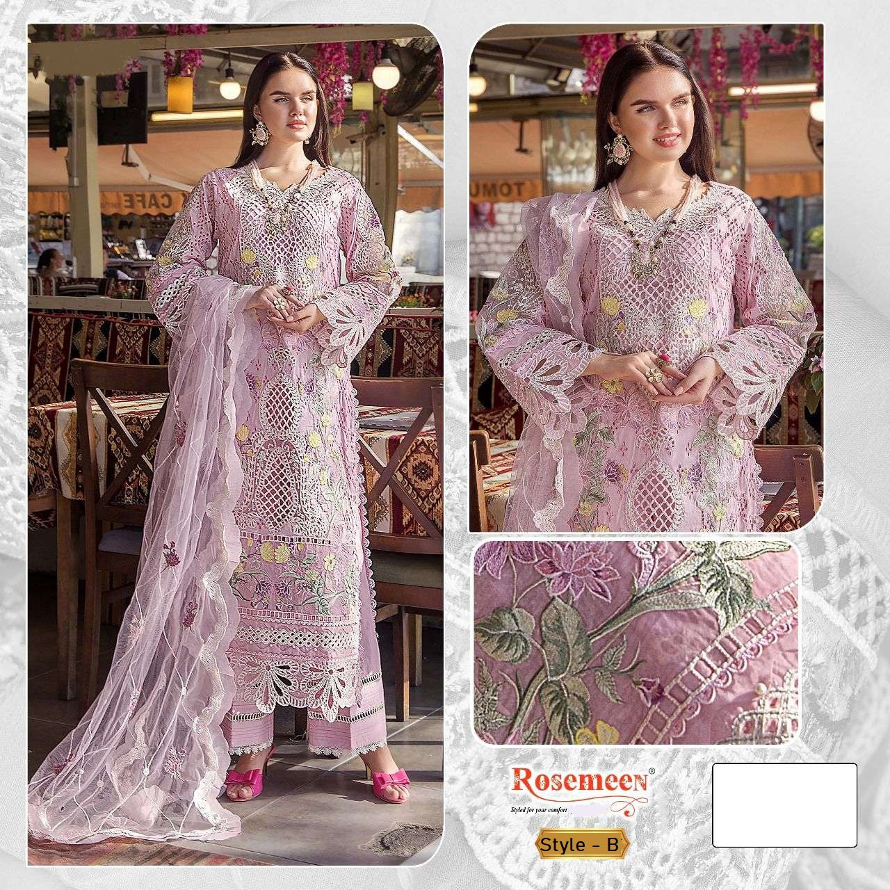 Rosemeen Pakistani Designer Luxury Hit Cotton Embroidered Suit
