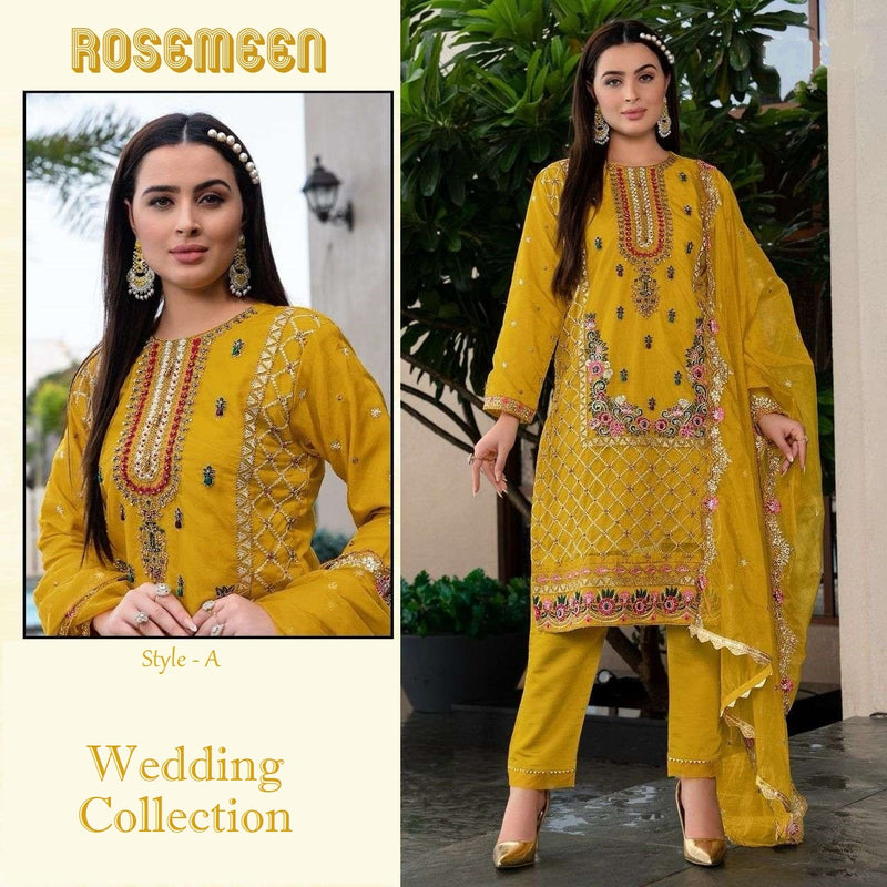 Rosemeen Exclusive Pakistani Designer Hit Wedding Party Wear Dress