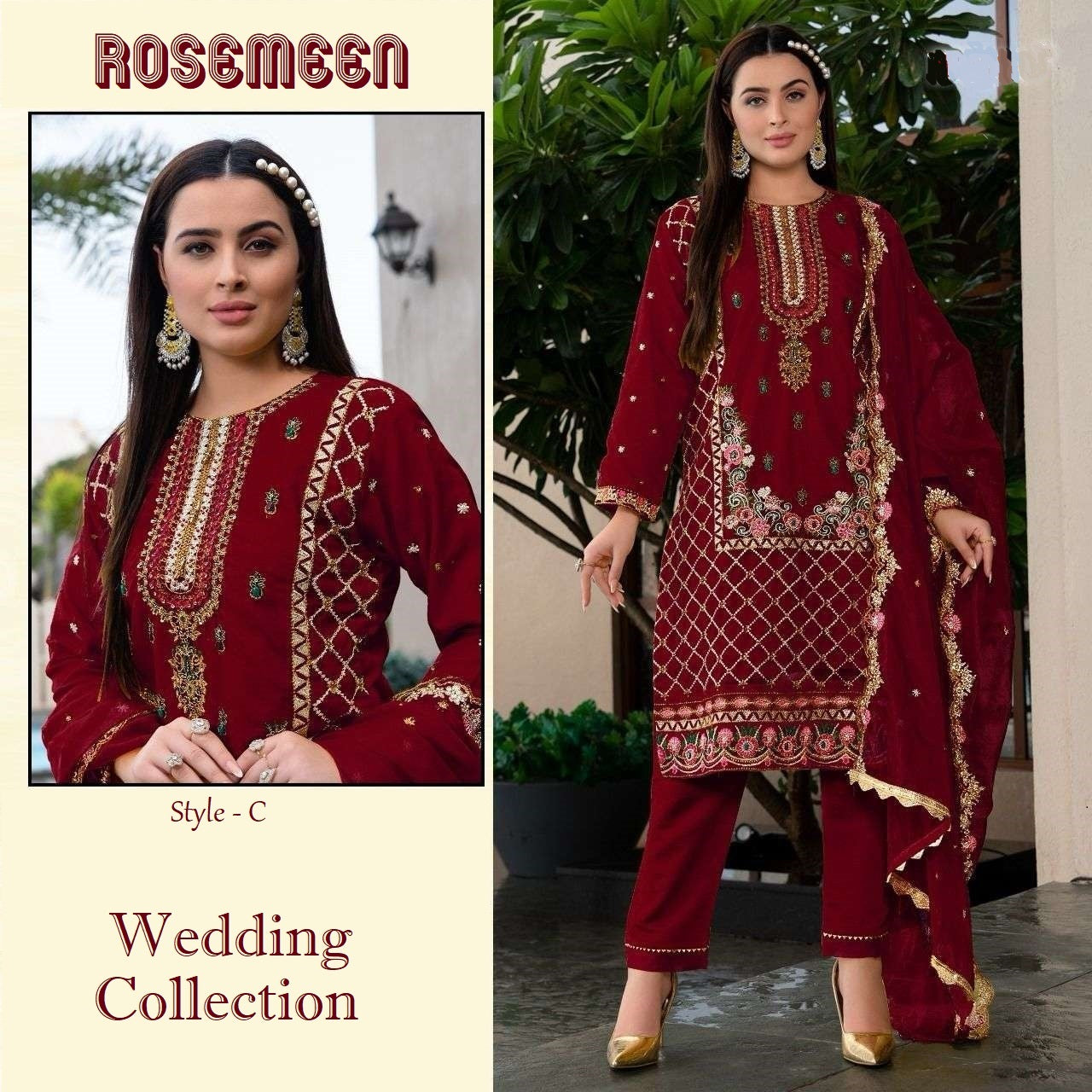 Rosemeen Pakistani Designer Hit Wedding Party Wear Dress