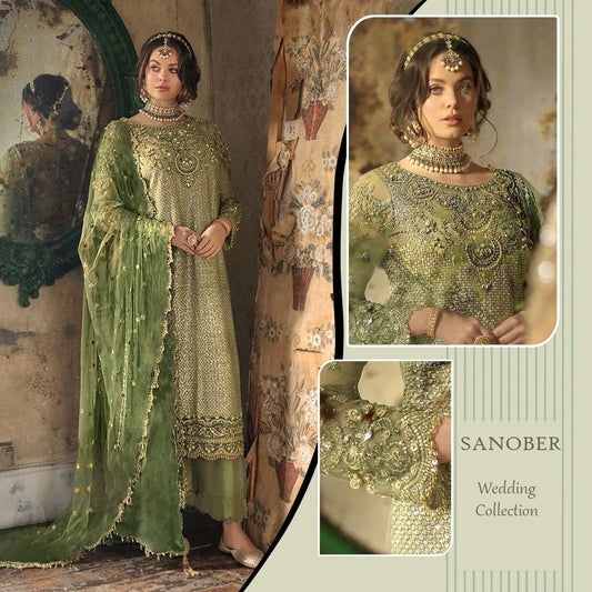 Sanober Pakistani Designer Super Hit Luxury Wedding Party Suit