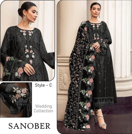 Sanober Pakistani Designer Luxury Wedding Party Wear Suit