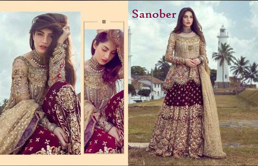 Sanober Pakistani Designer Luxury Wedding & Party Wear Dress