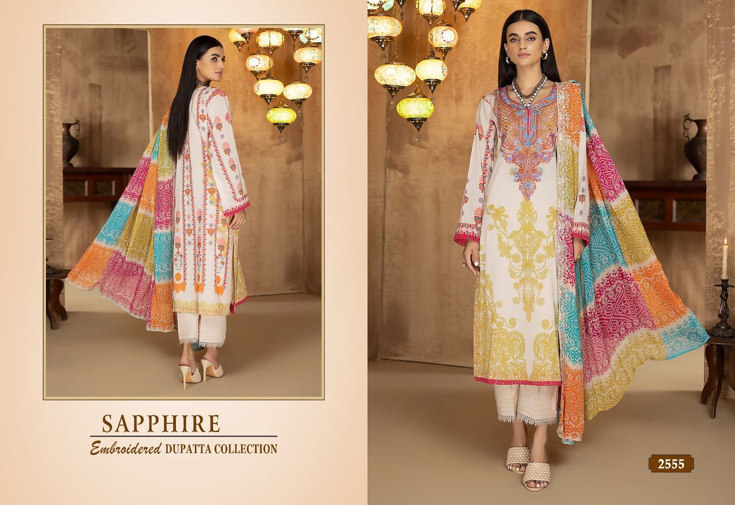 Sapphire Exclusive Pakistani Designer Embroidered Lawn Suit