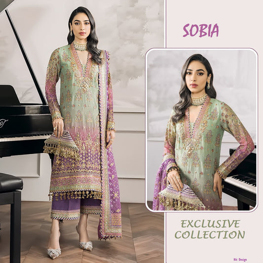 Sobia Exclusive Pakistani Designer Hit Wedding & Party Wear Suit