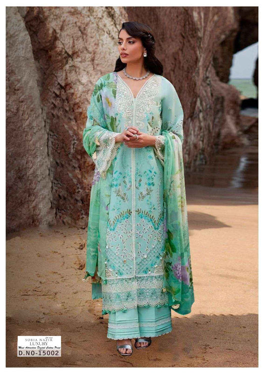 Sobia Nazir Pakistani Designer Pure Cotton Printed Suit