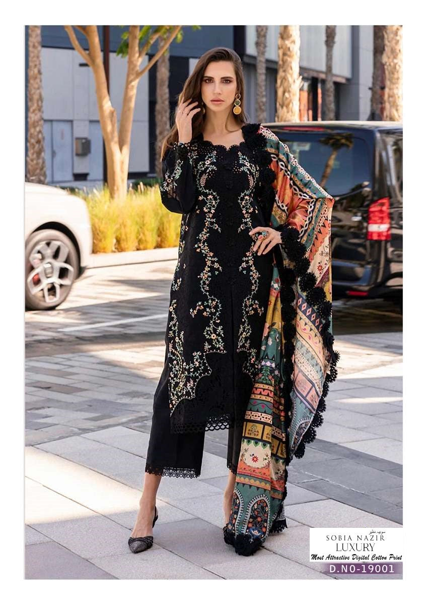 Sobia Nazir Pakistani Designer Luxury Pure Cotton Printed Suit