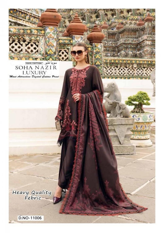 Soha Nazir Pakistani Designer Luxury Printed Lawn Suit