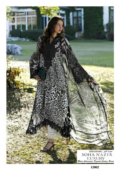 Soha Nazir Pakistani Designer Luxury Printed Lawn Suit